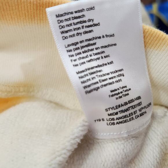 Anine Bing Outlaws Tie Dye Crew Neck Sweatshirt Cotton Pullover Size Medium - Picture 9 of 9